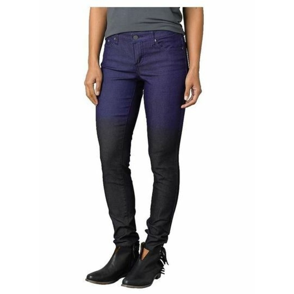 Prana Women Jett Pants Novelty Low Rise Jeans Midnight Wash W4JETP315 0/25